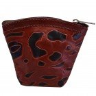 arpera leopard printed brown coin pouch C11405-2E